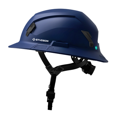Studson SHK-1 Non-Vented Full Brim Class E Type II - Blue Safety Helmet
