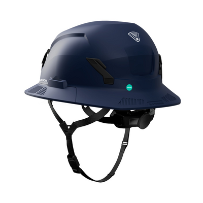 Studson SHK-1 Non-Vented Full Brim Class E Type II - Blue Safety Helmet