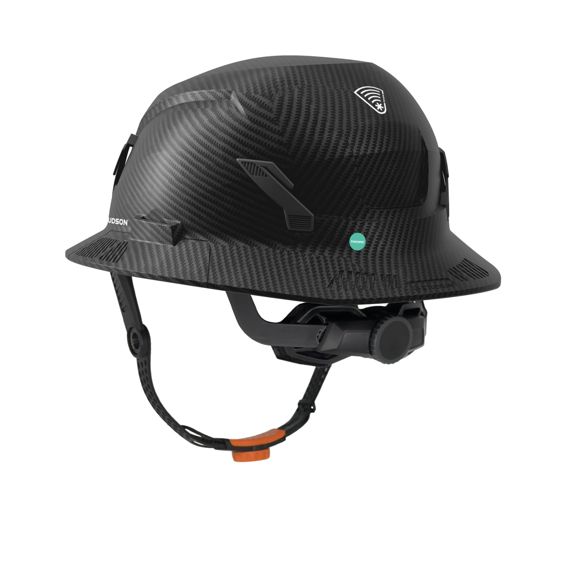 Studson Full Brim Non-Vented - HD Carbon Type II  Orange HighBar - SHK1-FB-ECF-OHB