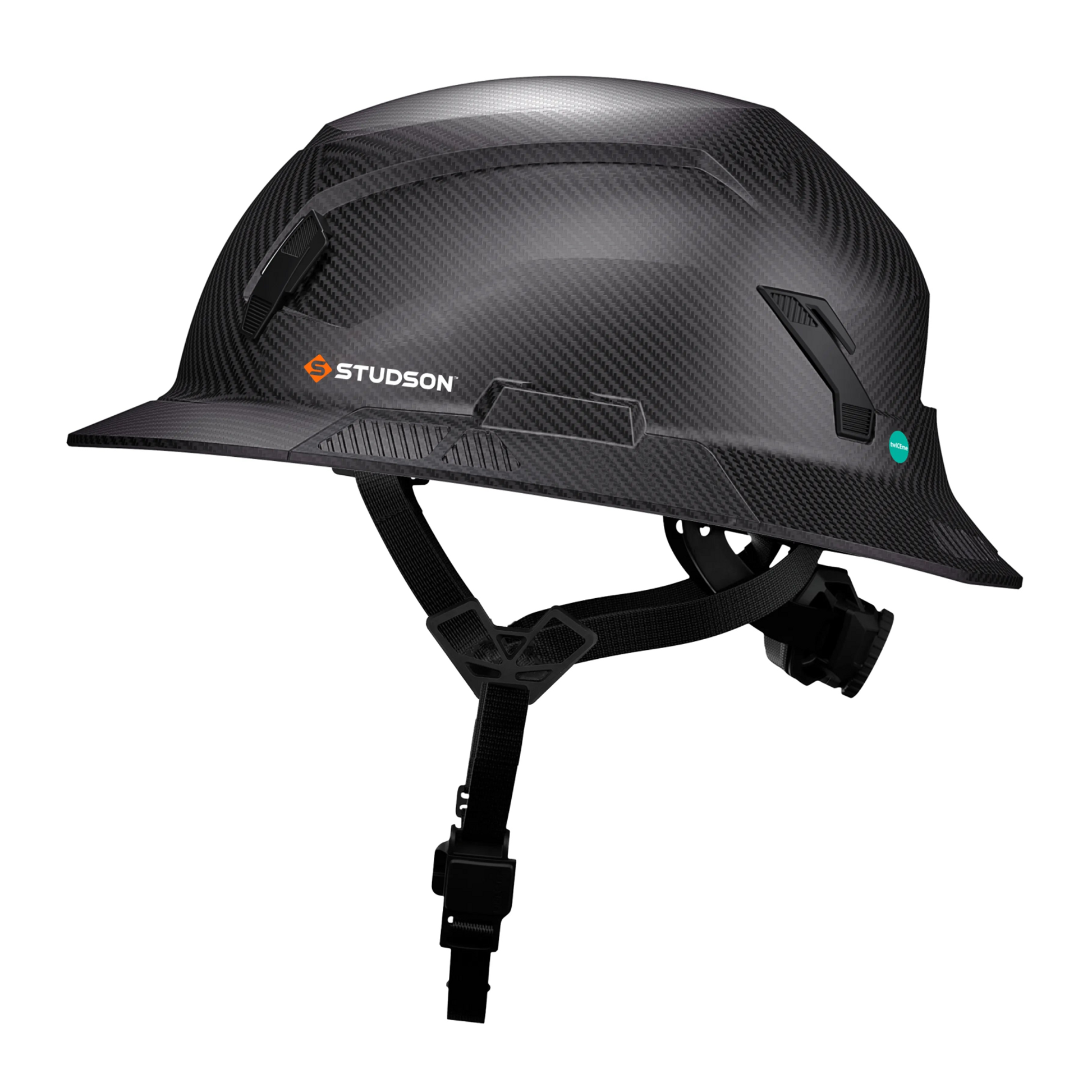 Studson SHK-1 Non-Vented Full Brim Class E Type II - Carbon HD Safety Helmet
