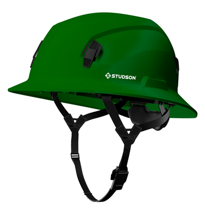 Studson SHK-1 Non-Vented Full Brim Class E Type II -  Forest Green Safety Helmet
