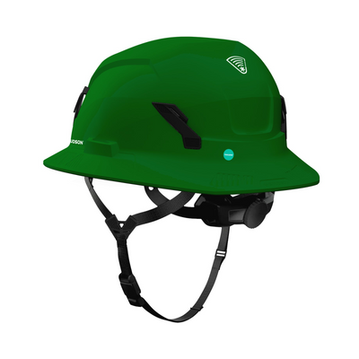 Studson SHK-1 Non-Vented Full Brim Class E Type II -  Forest Green Safety Helmet
