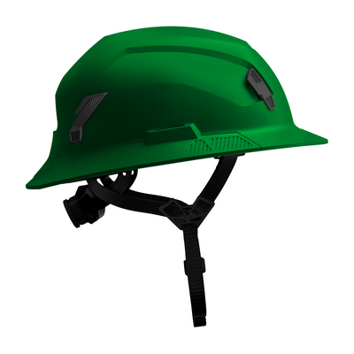 Studson SHK-1 Non-Vented Full Brim Class E Type II -  Forest Green Safety Helmet