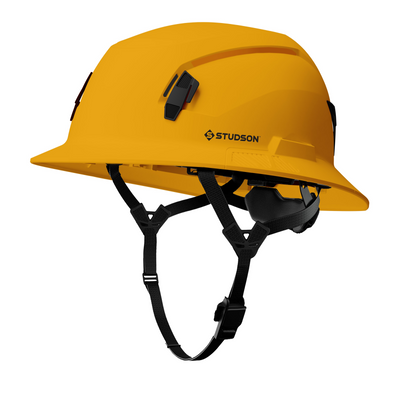 Studson SHK-1 Non-Vented Full Brim Class E Type II -  Gold Safety Helmet