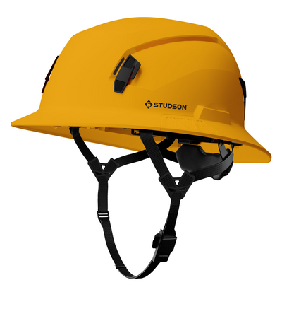 Studson SHK-1 Non-Vented Full Brim Class E Type II -  Gold Safety Helmet