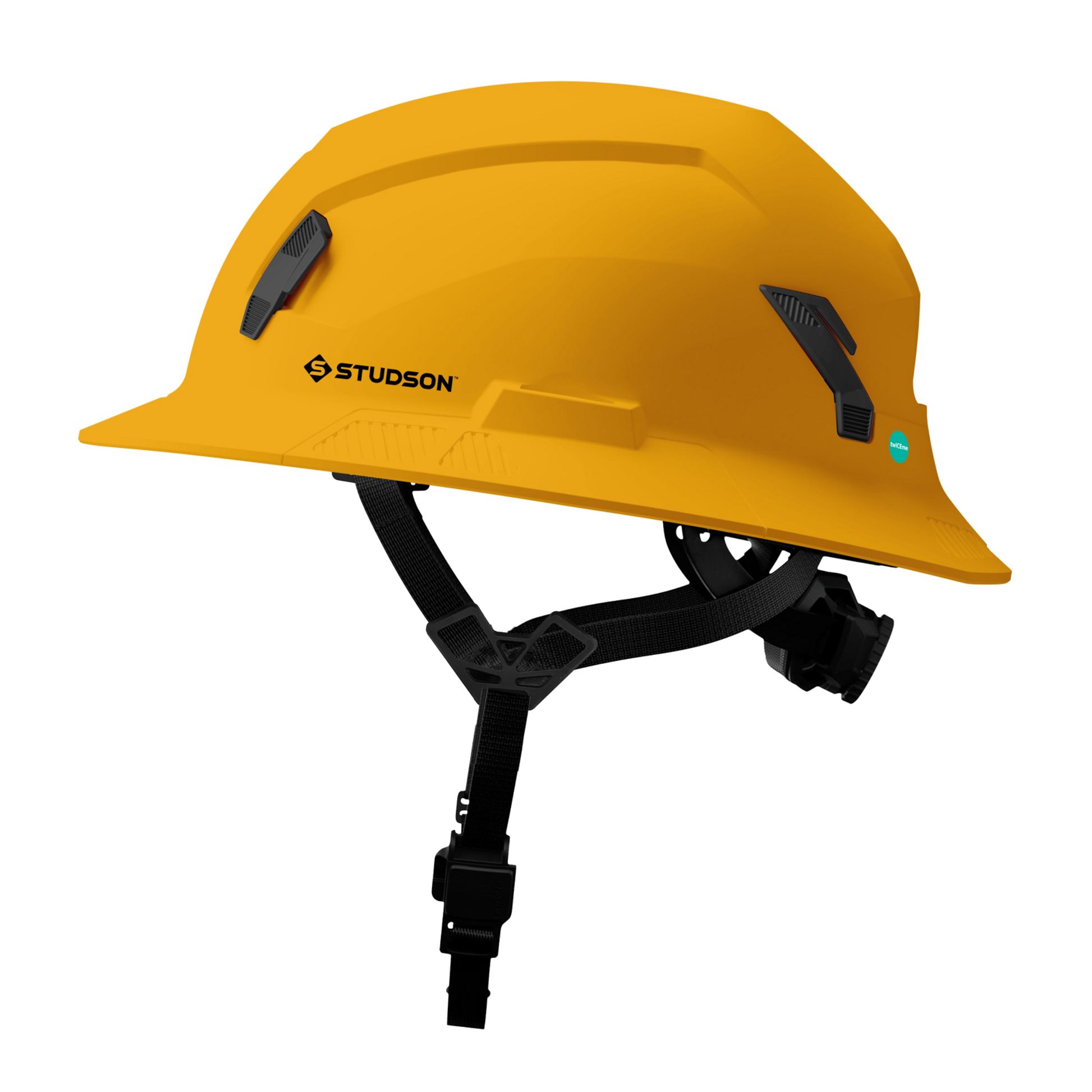 Studson SHK-1 Non-Vented Full Brim Class E Type II -  Gold Safety Helmet