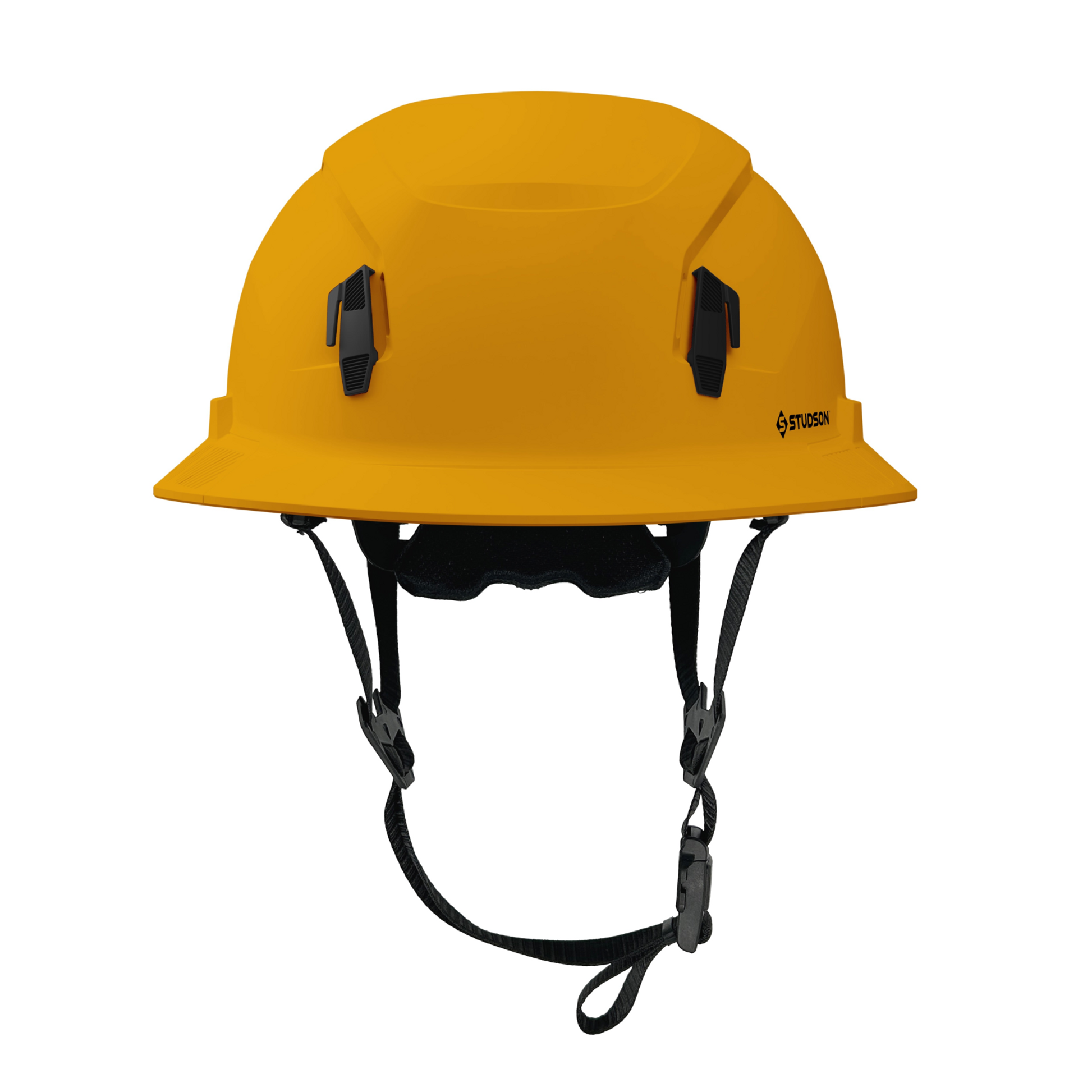 Studson SHK-1 Non-Vented Full Brim Class E Type II -  Gold Safety Helmet