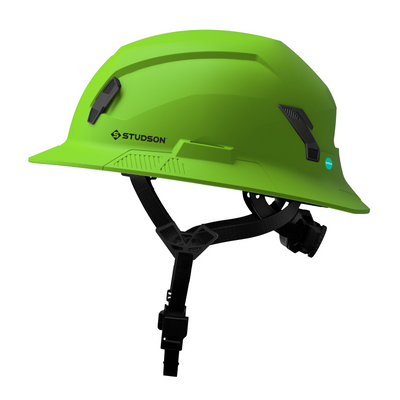 Studson SHK-1 Non-Vented Full Brim Class E Type II - Green Safety Helmet
