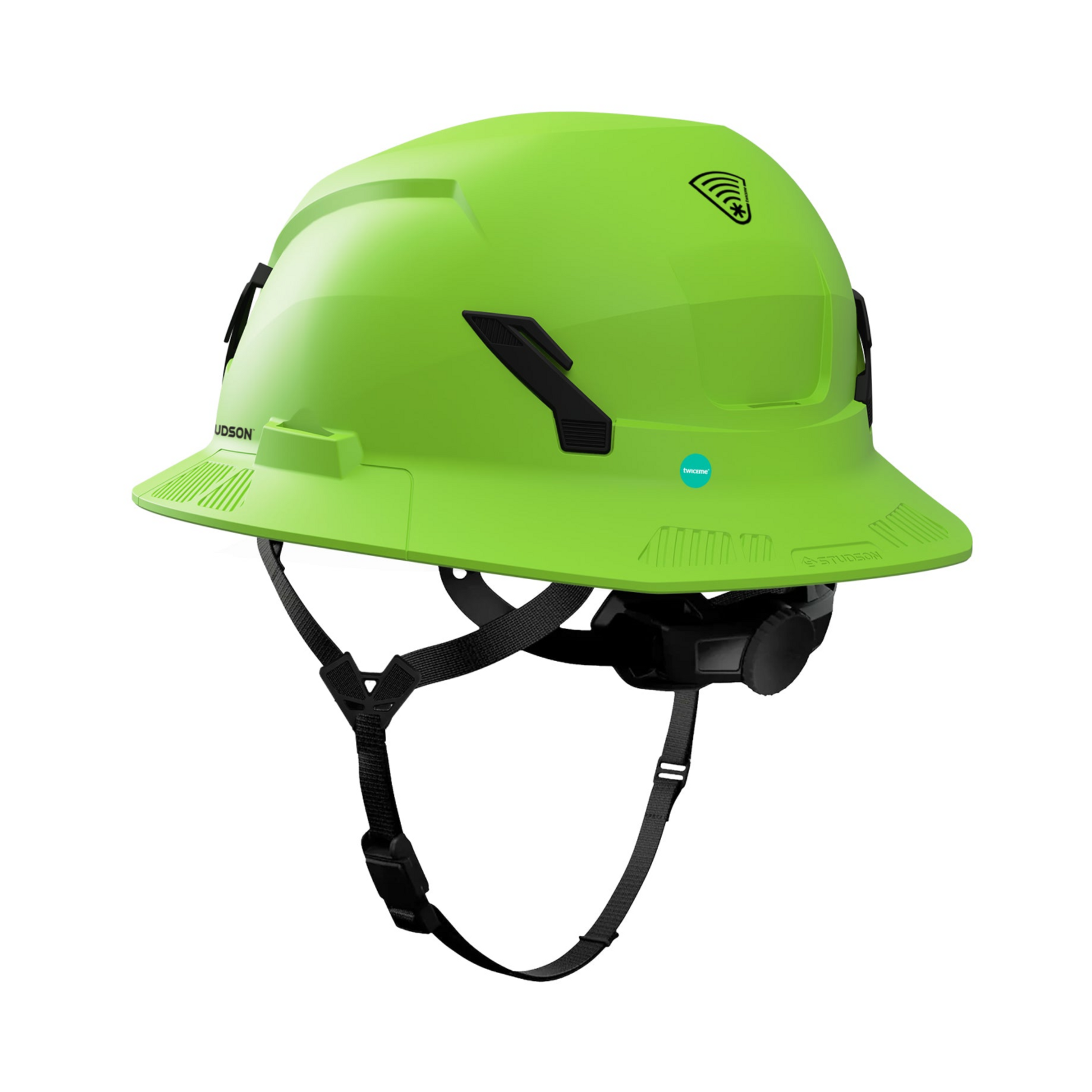 Studson SHK-1 Non-Vented Full Brim Class E Type II - Green Safety Helmet