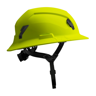 Studson SHK-1 Non-Vented Full Brim Class E Type II - Hi-Vis Yellow Safety Helmet