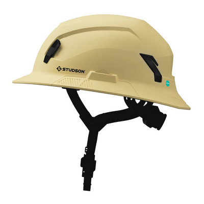 Studson SHK-1 Non-Vented Full Brim Class E Type II - Khaki Safety Helmet