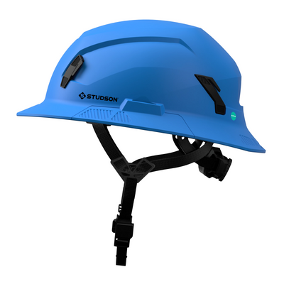 Studson SHK-1 Non-Vented Full Brim Class E Type II -  Performance Blue Safety Helmet