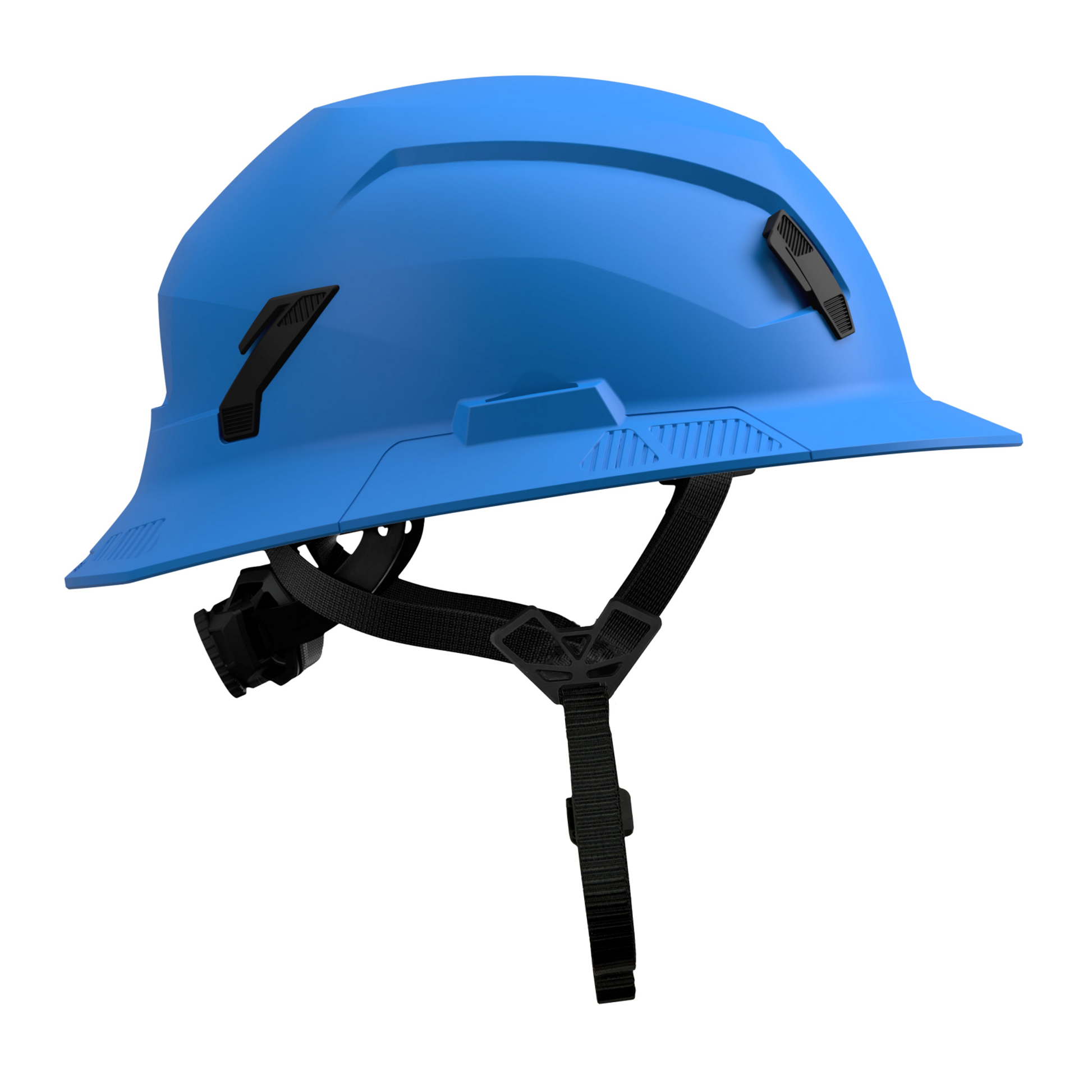 Studson SHK-1 Non-Vented Full Brim Class E Type II -  Performance Blue Safety Helmet