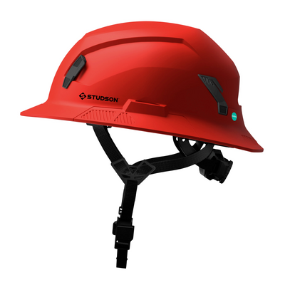 Studson SHK-1 Non-Vented Full Brim Class E Type II - Red Safety Helmet