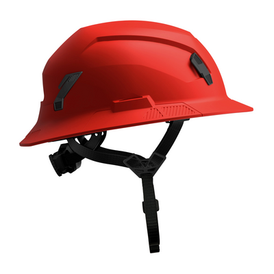 Studson SHK-1 Non-Vented Full Brim Class E Type II - Red Safety Helmet