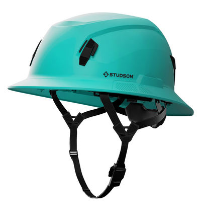Studson SHK-1 Non-Vented Full Brim Class E Type II - Teal Safety Helmet