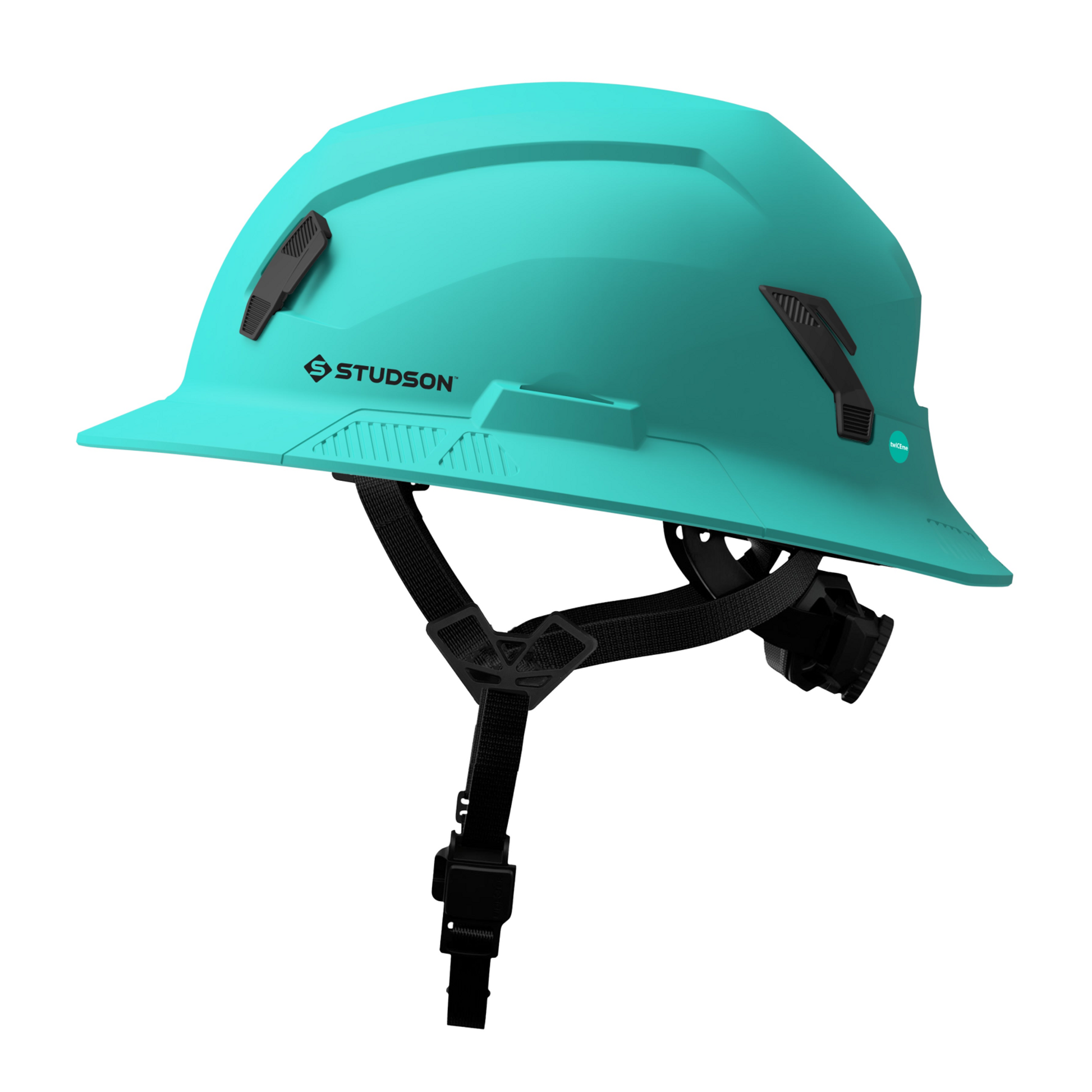 Studson SHK-1 Non-Vented Full Brim Class E Type II - Teal Safety Helmet