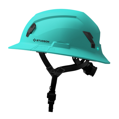 Studson SHK-1 Non-Vented Full Brim Class E Type II - Teal Safety Helmet