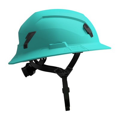 Studson SHK-1 Non-Vented Full Brim Class E Type II - Teal Safety Helmet