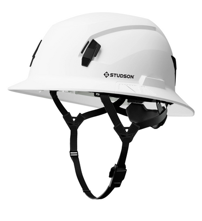 Studson SHK-1 Non-Vented Full Brim Class E Type II - White Safety Helmet