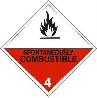 FLAME PICTO SPONTANEOUSLY COMBUSTIBLE CLASS 4