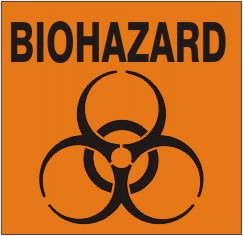 BIOHAZARD - SHIPPING LABEL ROLL