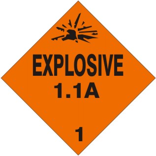EXPLOSIVE PICTO EXPLOSIVE 1.1A CLASS 1