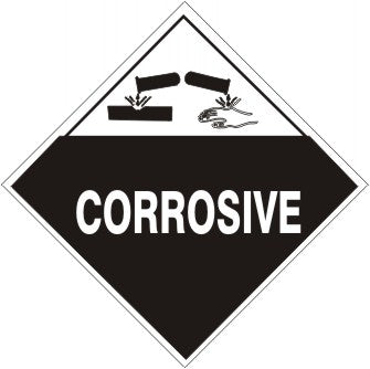 PICTO BLK/WHT TRIANGLE CORROSIVE NO NUMBER