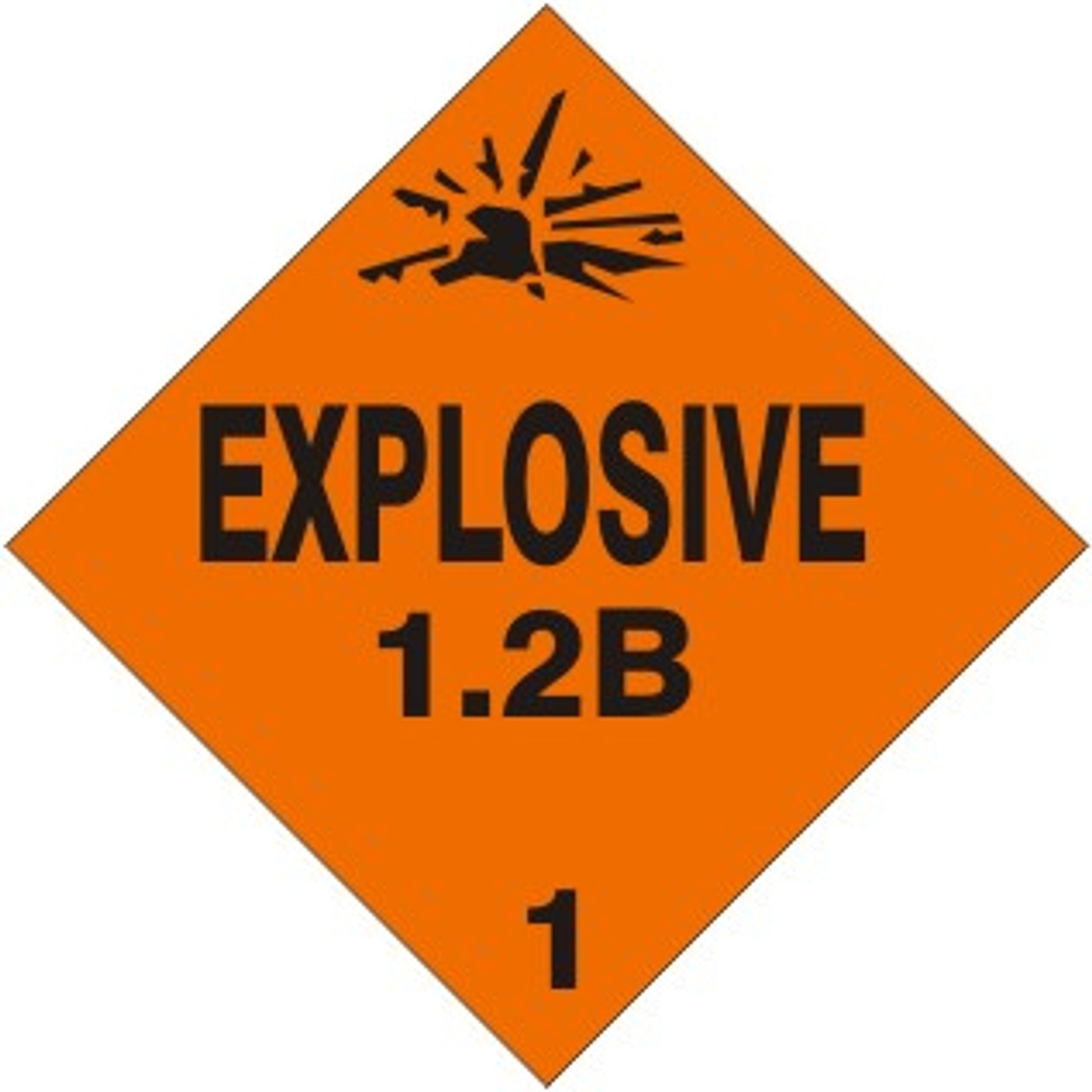 PICTO  EXPLOSIVE 1.2B 1 - PICTO  EXPLOSIVE 1.2B 1, 4X4, Adhesive Vinyl