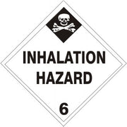 POISON PICTO IN BOX  INHALATION HAZARD 6 - POISON PICTO IN BOX  INHALATION HAZARD 6, 4X4, Adhesive Vinyl