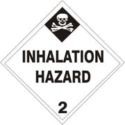 POISON PICTO IN BOX  INHALATION HAZARD  2 - POISON PICTO IN BOX  INHALATION HAZARD  2, 4X4, Adhesive Vinyl
