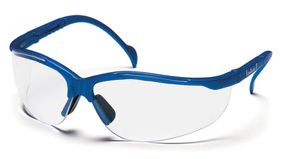Pyramex Venture II Metallic Blue Frame/Clear Lens Safety Eyewear