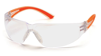 Pyramex Cortez Orange Temple/Clear Lens Safety Eyewear