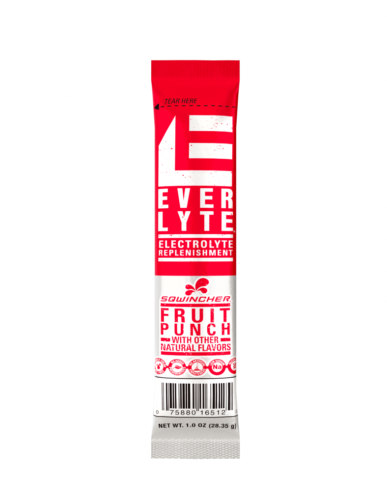 Sqwincher EverLyte 1oz Electrolyte Replenishment Packs- Fruit Punch - 100/Packs per Case - 159060970