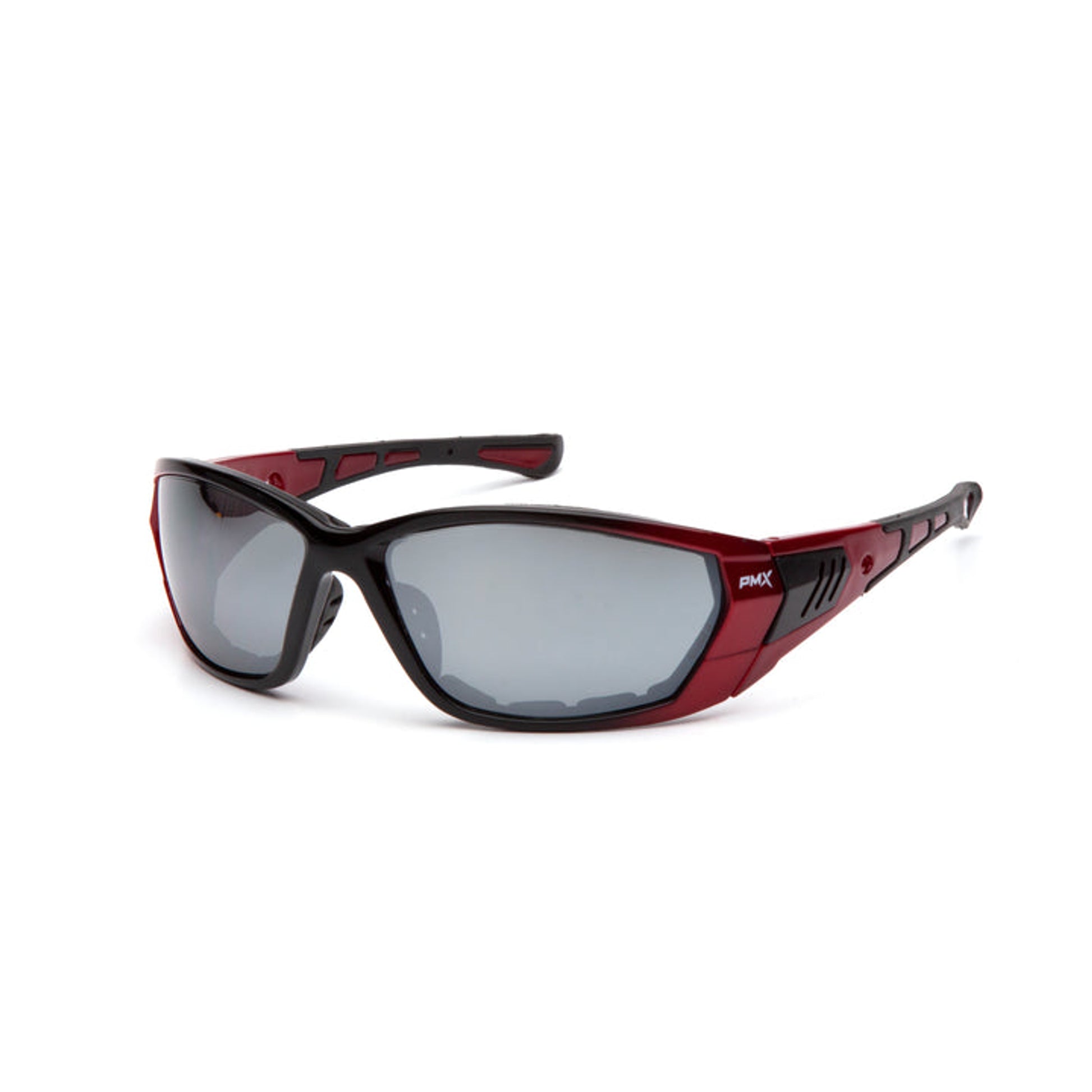 Pyramex- ATREX-F:RED/L:SIL MIR- FOAM PADDED - 12/Pair