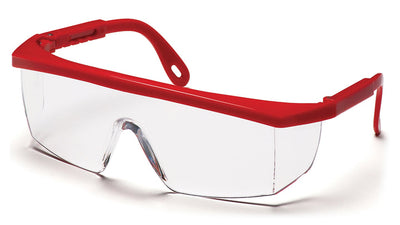 Pyramex Integra Red Frame/Clear Lens Safety Eyewear