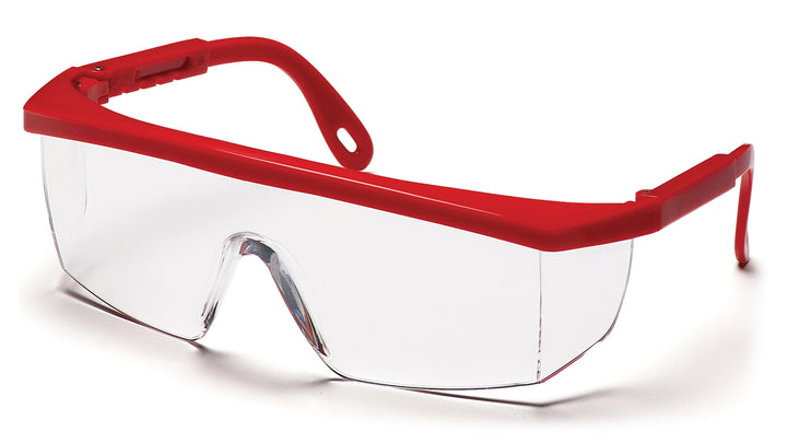 Pyramex - Integra - Red Frame/Clear Lens - 12/Pair