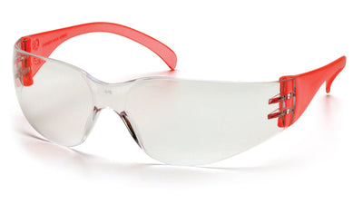 Pyramex Intruder Red Temple/Clear Hardcoated Lens Safety Eyewear