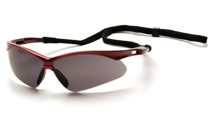 Pyramex - PMXTREME - Red Frame/Gray Lens with Black Cord - 12/Pair