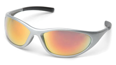 Pyramex Zone II Silver Frame/Ice Orange Mirror Lens Safety Eyewear