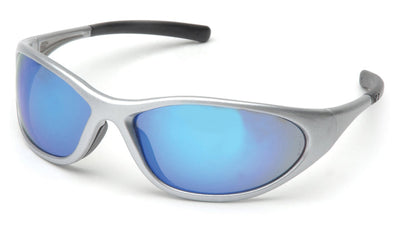 Pyramex Zone II Silver Frame/Ice Blue Mirror Lens Safety Eyewear
