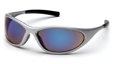 Pyramex Zone II Silver Frame/Blue Mirror Lens Safety Eyewear