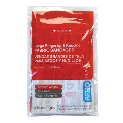 AERO AEROPLAST Premium Fabric Fingertip & Knuckle Dressings Env/12 - AFP312