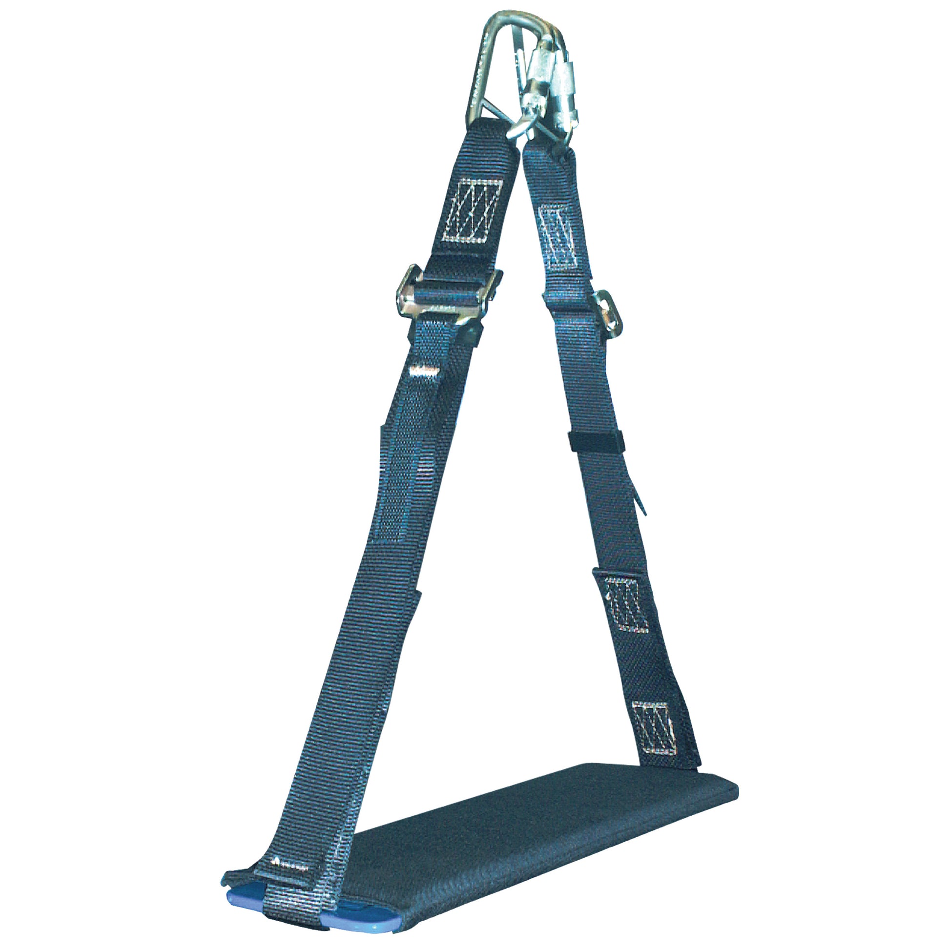 MSA Bosun Chair, 5" x 16-1/2" padded aluminum seat, black nylon straps, 2 carabiners w/ - SSH3505017