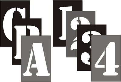 MYLAR NUMBER AND LETTER STENCIL SET