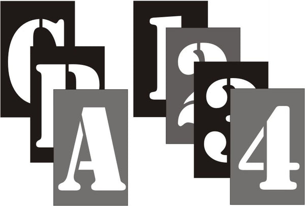 MYLAR NUMBER AND LETTER STENCIL SET