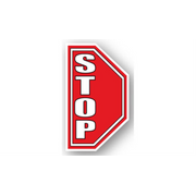 34" x 60" HALF SIGNS -  Half Sign - Stop (Left) - LS-SIGN 2040 #0604LEFT -UEN
