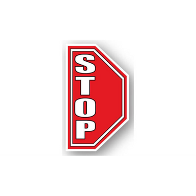 34" x 60" HALF SIGNS -  Half Sign - Stop (Left) - DSV-SIGN 2040 #0604LEFT -UEN