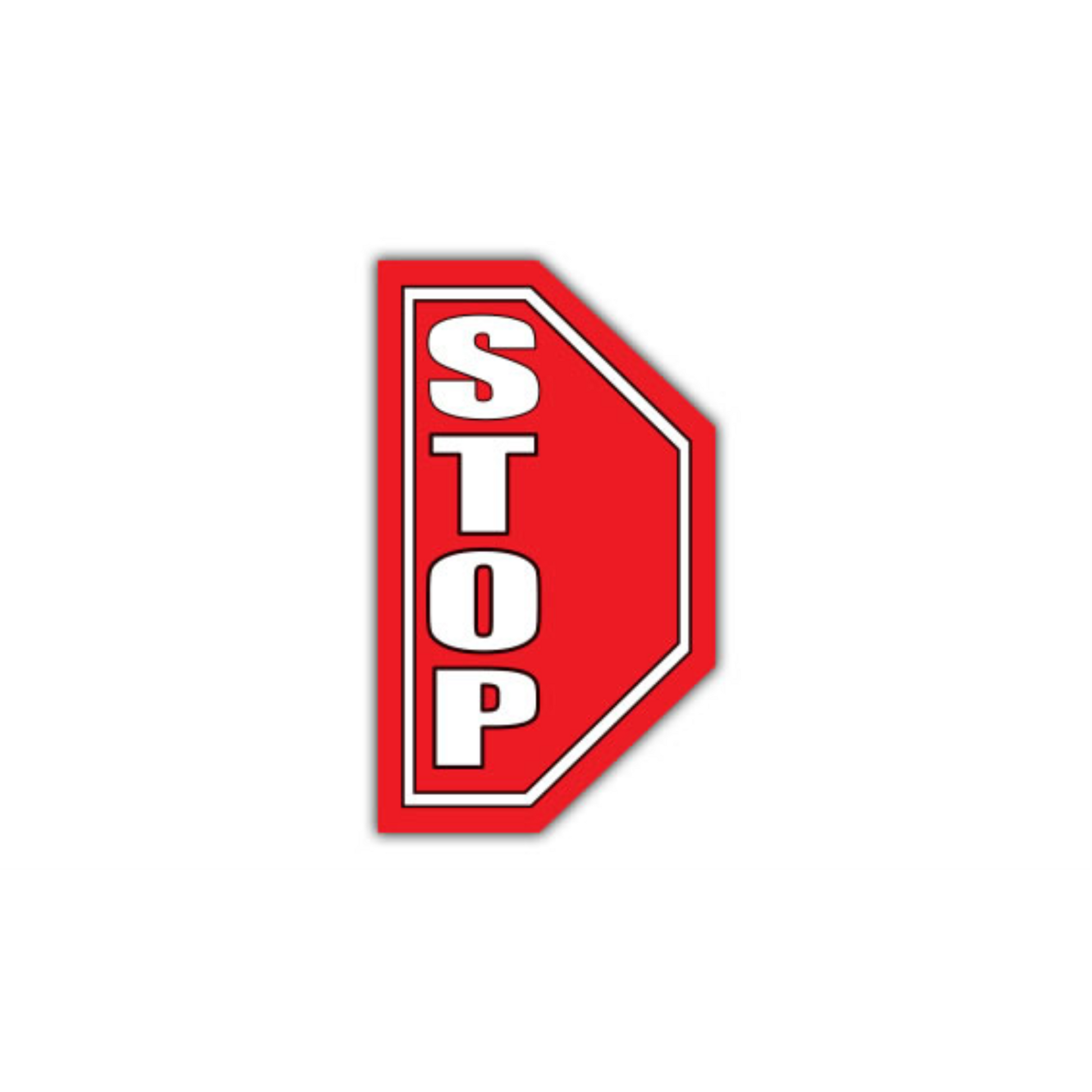 14" x 24" HALF SIGNS - Half Sign - Stop (Right) - LS-SIGN 336 #0602RIGHT -UEN