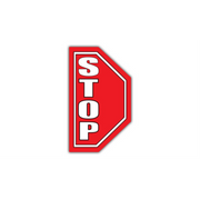 14" x 24" HALF SIGNS -  Half Sign - Stop (Right) - LS-SIGN 336 #0602RIGHT -UEN
